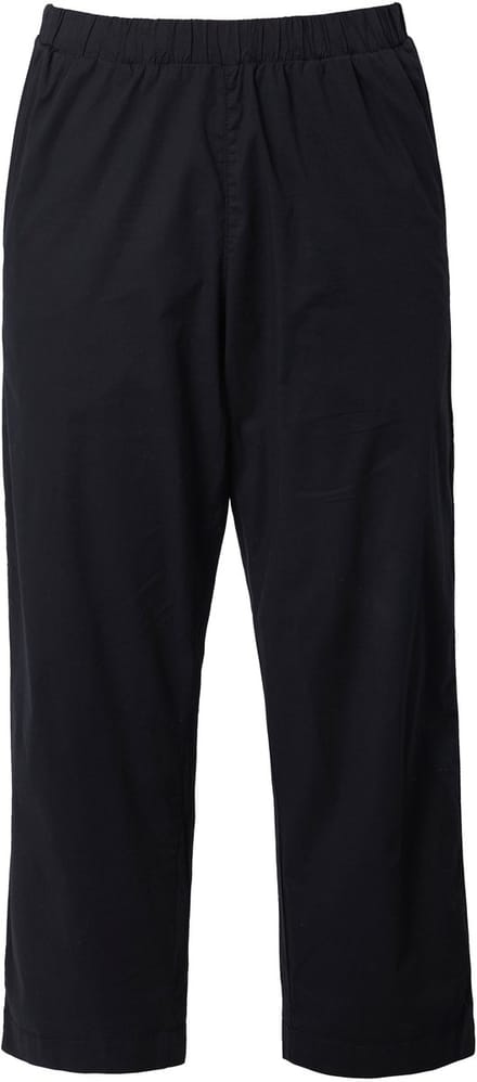 Ulla Popken - Dames - 7/8-chinobroek Ruby elastische tailleband wijde - Zwart - Maat 62