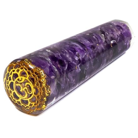Orgoniet Massagestaaf Sahasrara - Amethist - 11 cm.