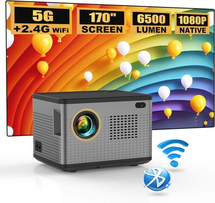 Draagbare Mini Beamer - 5G Wifi Projector met HD 1080p Ondersteuning, Bluetooth en Ingebouwde Speakers