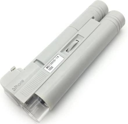 DrPhone HPM - Handbediende Pocket Microscoop 100X Mini Draagbare Microscoop Led Opvouwbare Sieraden Vergrootglas
