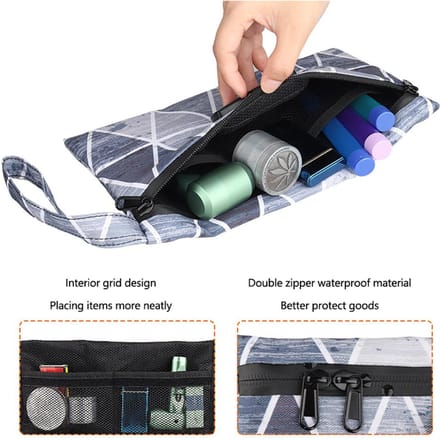 Geurbestendige Tas Duurzame Waterdichte Geurbestendige Stash Tas met Slot Binnenzakken Reis Opbergtas black