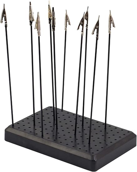 Dailygoods - 10 Stuks Alligator Clip Sticks met Base voor Modelbouw