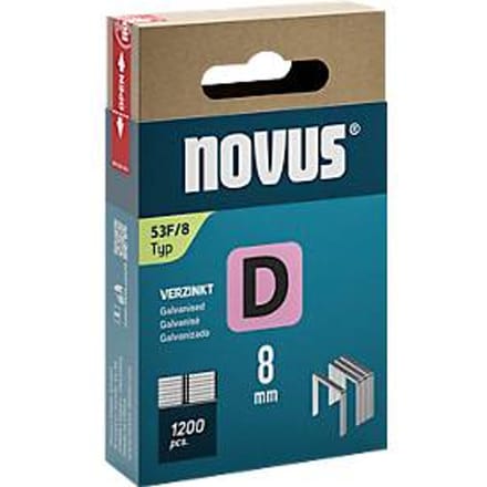 Novus Tools 042-0789 Nieten met plat draad Type 53F 1200 stuk(s) Afm. (l x b) 8 mm x 11.3 mm