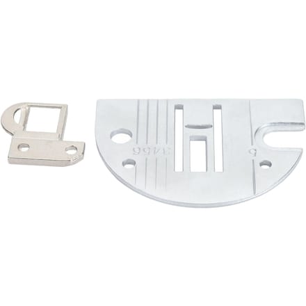 Plaque à aiguille de couture Acier Robuste 317398 Accessoire Plaque à aiguille avec griffe d'entraînement pour Singer Couture white