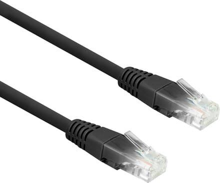 Eminent Zwarte 2 meter U/UTP CAT6 patchkabel met RJ45 connectoren IM8902