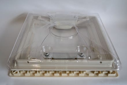 MPK Dakluik 40x40 - grote kap - transparant glas - met combirollo