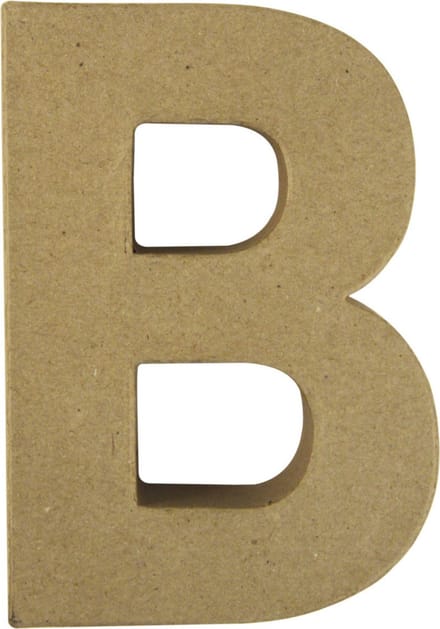 Papier mache letter B