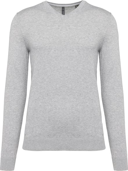 Kariban Ecologische herentrui met V-hals K980 - Light grey heather - M