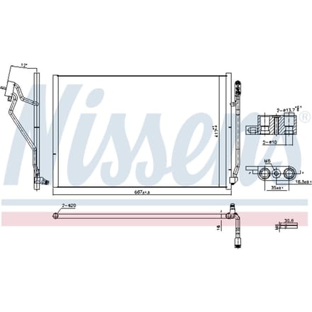 Condensator, airconditioning NISSENS 941245