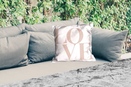 Buitenkussen - Tekst - Quotes - Love - 45x45 cm - Weerbestendig