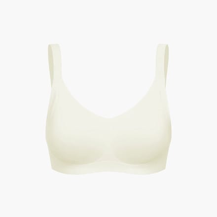 cfab - Naadloze compacte push-up bh - Ecru - L - BH Zonder Beugel Voorgevormd - Ondergoed - Naadlos