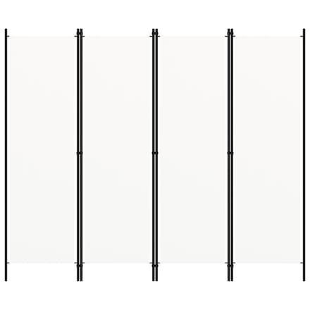 vidaXL - Kamerscherm - met - 4 - panelen - 200x180 - cm - wit