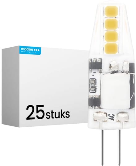 Modee LED Lamp G4 - 1.8W 2700K 180lm 12V - LED Lamp insteek - Warm Wit - 25 stuks
