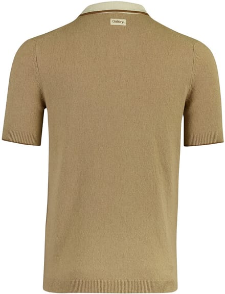 Poloshirt beige Mos Mosh stretch normale fit