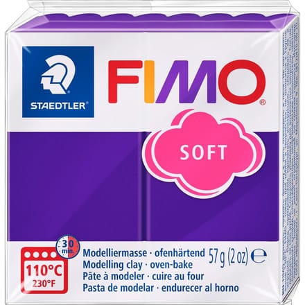 FIMO soft ovenhardende boetseerklei standaard blokje 57 g - pruim
