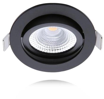 EcoDim Eco-Dim LED inbouwspot kantelbaar 5W mat zwart dim to warm