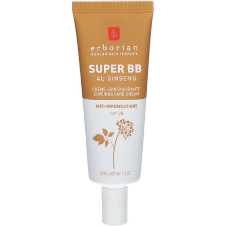 Crème teint-soin - ERBORIAN - SUPER BB - Ginseng - Anti-imperfections - SPF20 - Caramel 40ml