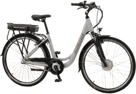 Degreaser Plus dames ebike 45 cm 10.4 Ah Nexus 3 zilver