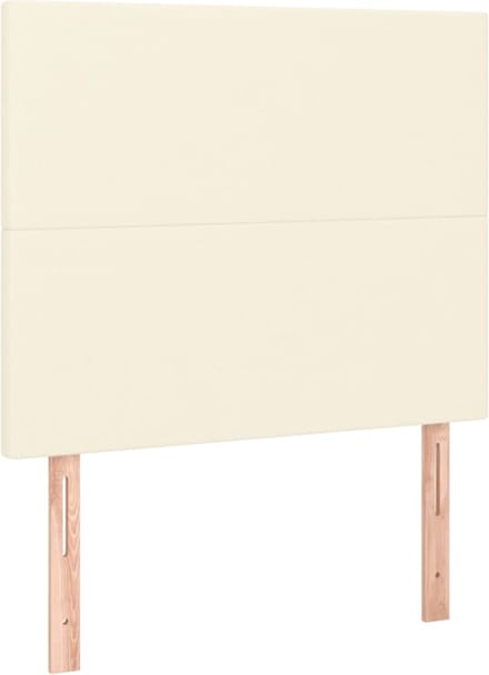 vidaXL - Hoofdbord - crème - 80x5x118/128 - cm - kunstleer