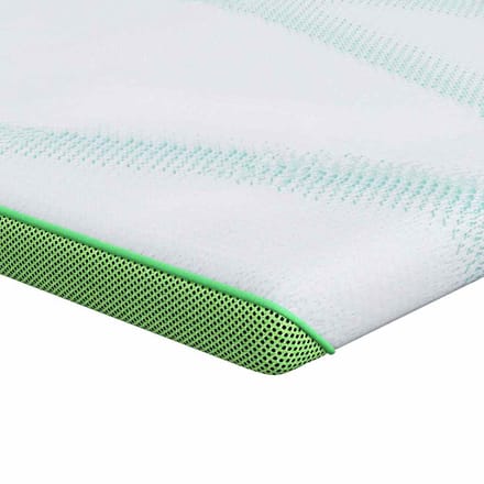 vidaXL - Matras - Topper - Wit - en - Groen - 80 - x - 200 - cm - Jacquard - Stof