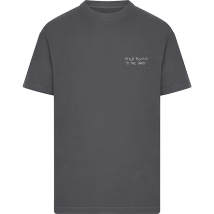 Mister Tee - Never Too Late To The Party Heren Tshirt - S - Grijs