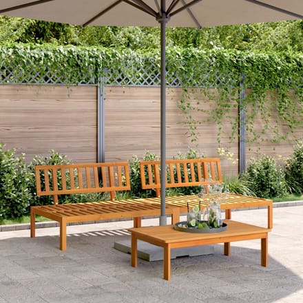 vidaXL Tuinmiddenbanken 2 st pallet massief acaciahout