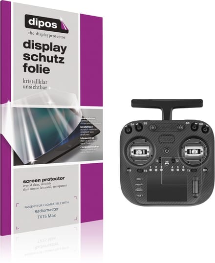dipos – 2x Beschermfolie geschikt voor Radiomaster TX15 | Krasbestendige & heldere Screenprotector Ultra-Thin