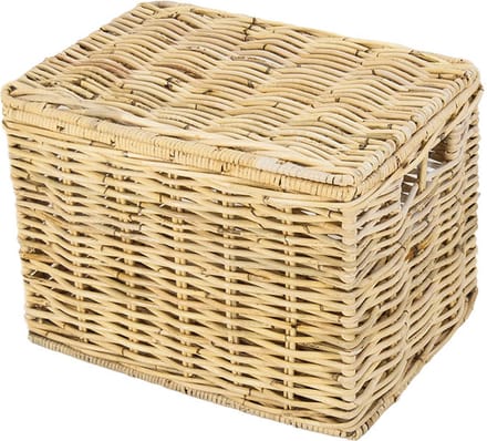 Opbergmand 55x40x40 in naturel Rotan