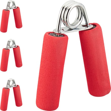 4x knijphalter - handknijper - handtraining - handtrainer - 40 kg - rood