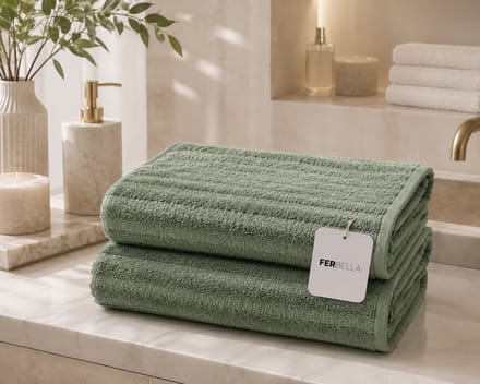 Maya badlaken set 2-delig – 90 x 150 cm – 500 g/m² – Groen