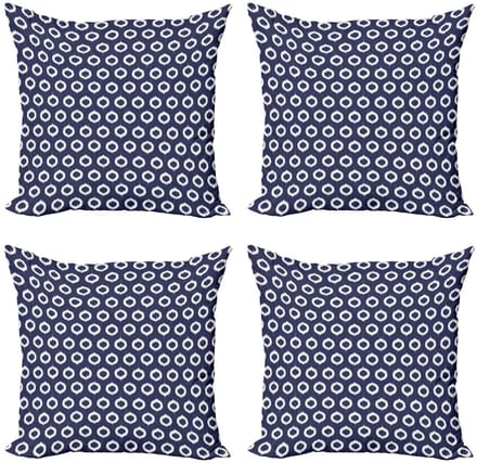 ABAKUHAUS Indigo Kussenhoes Set – 4×50×50 cm – Microvezel