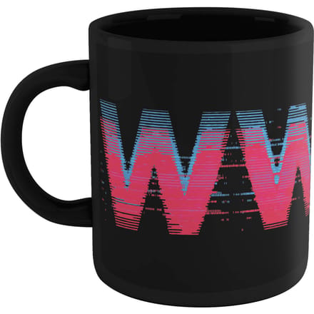 Wonder Woman Retro Glitch Mug - Zwart
