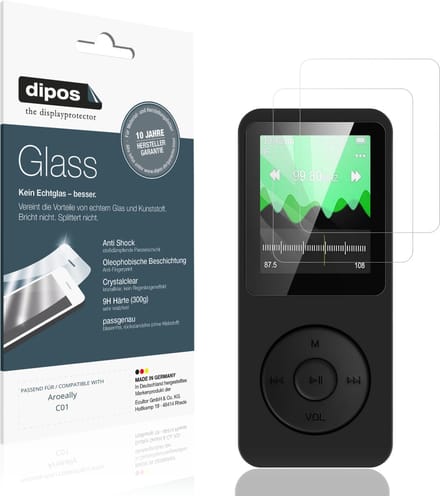 dipos – 2x Pantserfolie geschikt voor Aroeally C01 | 9H Screenprotector