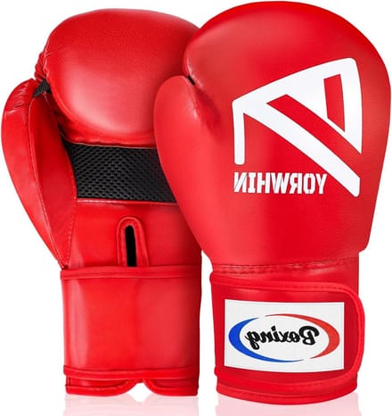 Bokshandschoenen - Trainingshandschoenen - Sporten - Klittenbandsluiting - 6 oz - Rood