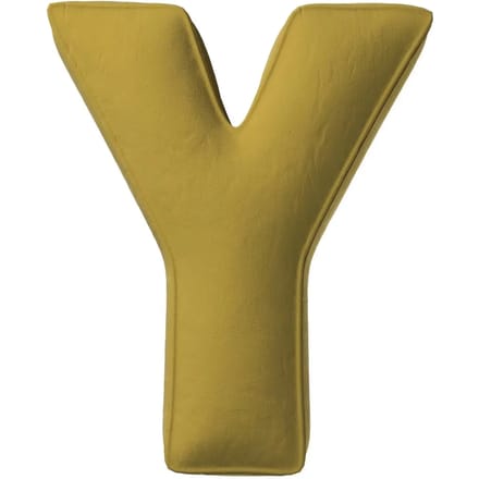 Kussen letter y Yellow Tipi Posh Velvet