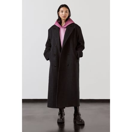 Mikuta The Black Wool Coat Taille: M | Manteaux à double boutonnage Outlet | Femme | Le Noir