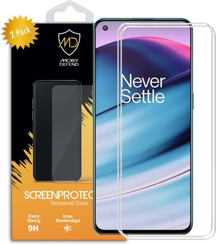 2-Pack MobyDefend Screenprotectors - Geschikt voor OnePlus Nord CE - Case-Friendly Screensavers - Gehard Glas