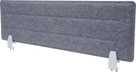 Bureauafscheiding MCW-G76, privacyscherm bureau prikbord, geluidsisolerende stof/textiel met reliëf ~ 100x30cm grijs