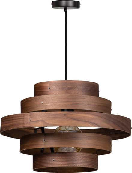 ETH Hanglamp - Plafondlamp Walnut hout - metaal