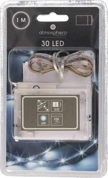 Atmosphera LED Strip warm wit - 100 cm - op batterijen - 30 LED