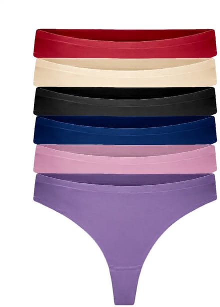 Gaubert 6-Pack Strings dames invisible - Onzichtbare dames strings - Naadloos - Multipack - Combi / XXL/3XL