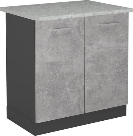 Vicco R-Line Wastafelkast – 80 cm WB Marmer Beton