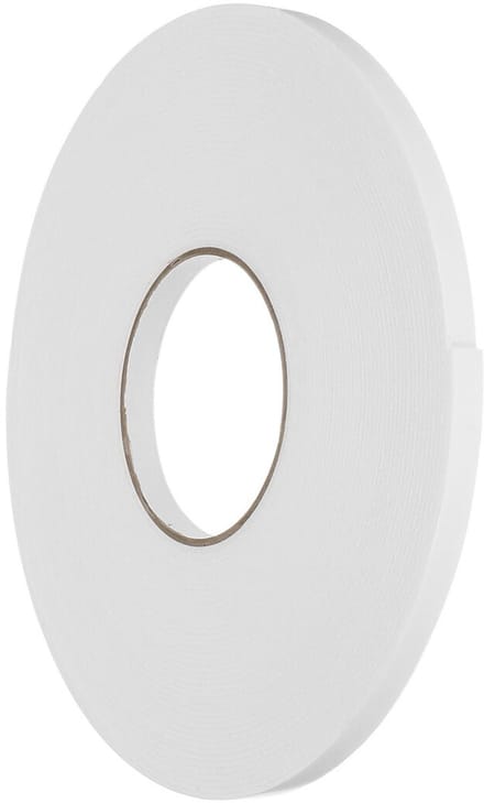 15mm - Dubbelzijdig PE-Schuim Foamtape - Wit - 50 Meter