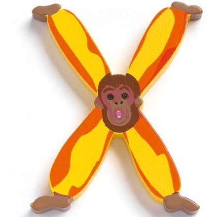 DJECO houten letter animal X