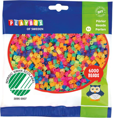 Strijkkralen 6000 stuks - neon mix