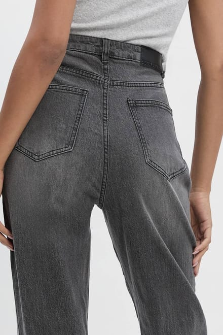 boohoo Dames Basic Slim Fit Jean | Mid Grey | Maat: 8/30L