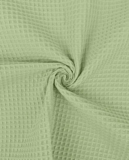 Wafel Katoen Uni – Oud Groen – 230 g/m² – 100% Katoen – 150 cm Breed – Per Meter