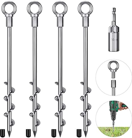 Grondankers 30,5 cm - 4 stuks robuuste tentharingen voor camping en buitenactiviteiten