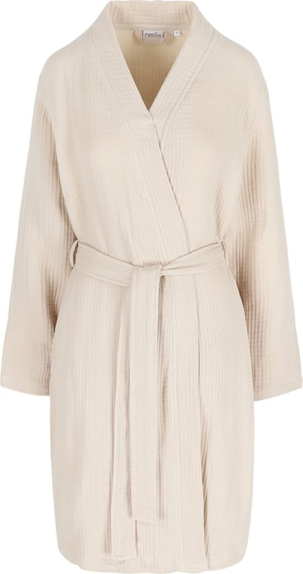 Casilin Crinkly Badjas Dames - Tetra katoen en bamboe - Maat S - Lichtroze