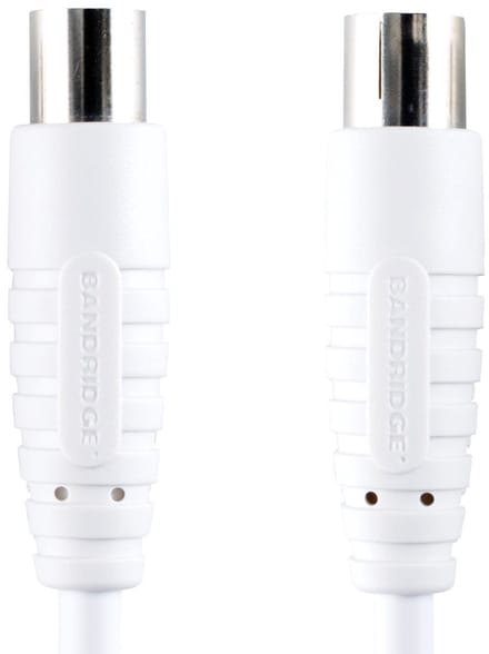 Bandridge BVL8802 100 dB Coaxkabel Coax Male (IEC) - Coax Female (IEC) - 2 meter - Wit